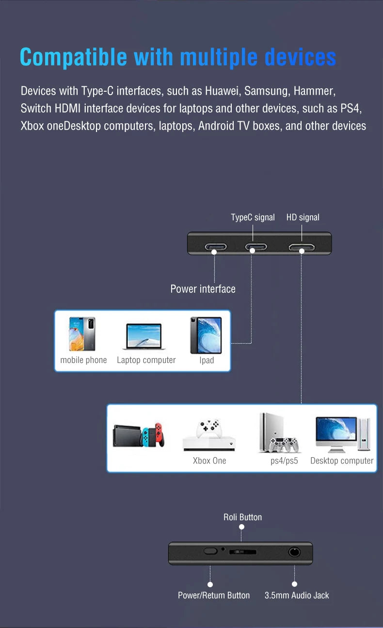 Anmite 10.5-Inch Portable Monitor 1280P HDR 15:10 Low Blue Light For XBox PS4 / 5 Switch Cell Phone PC Loptop Extension