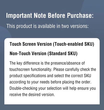 Anmite 16-Inch Portable Touch Monitor Non-touch optional 1200P HDR 16:10 For XBox PS4 / 5 Switch Cell Phone PC Loptop Extension