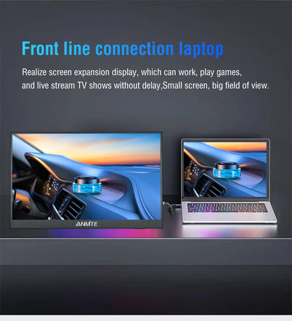 Anmite 16-Inch Portable Touch Monitor Non-touch optional 1200P HDR 16:10 For XBox PS4 / 5 Switch Cell Phone PC Loptop Extension